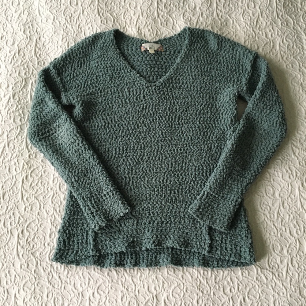 Cute Popcorn V-Neck Sweater